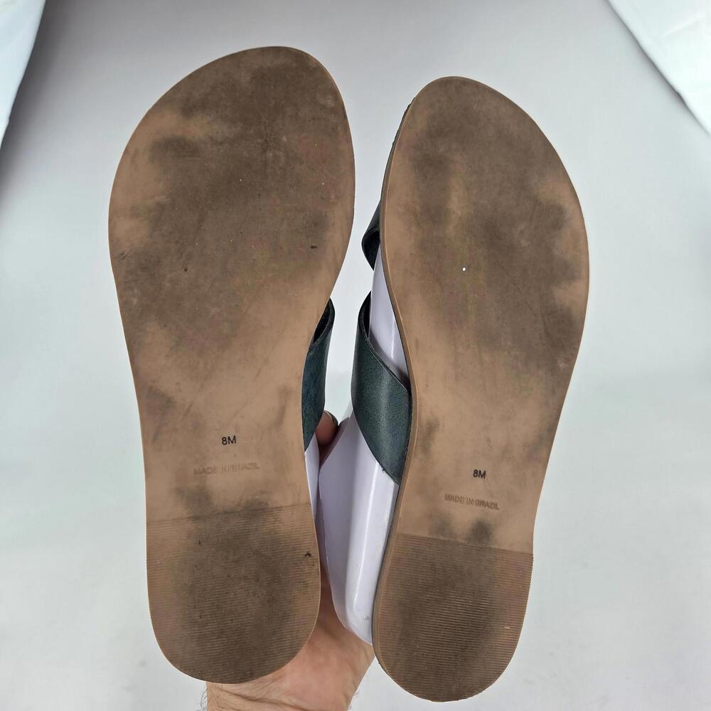 Matisse Topa Women's Dark Green Leather Shoes US 8 M Criss Cross FLat Sandal - Picture 6 of 10